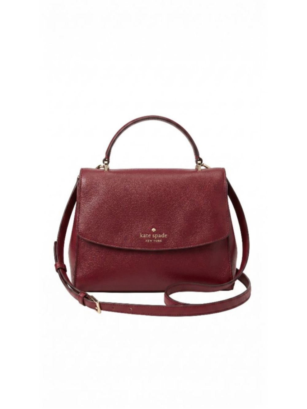 Kate Spade Burgundy Leather Satchel One Size